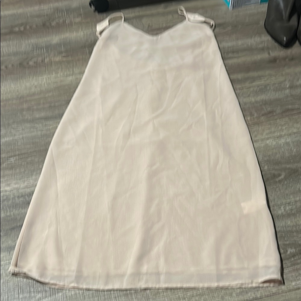 Elegant Cream Slip Dress
